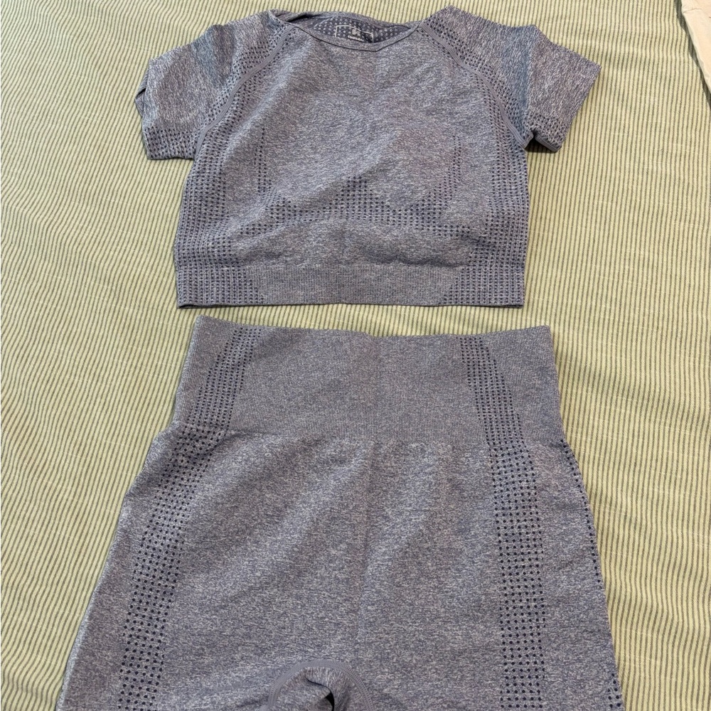 Amazon Gray Two-Piece Activewear Set
